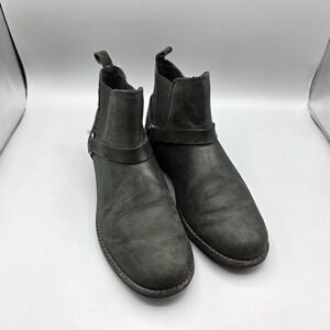 Teva De La Vina Dos Chelsea Boots Womens 7 Black Leather Harness Biker Ankle